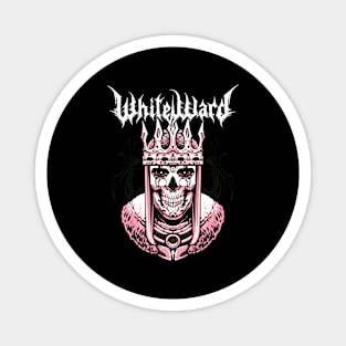 White Ward Black metal Magnet